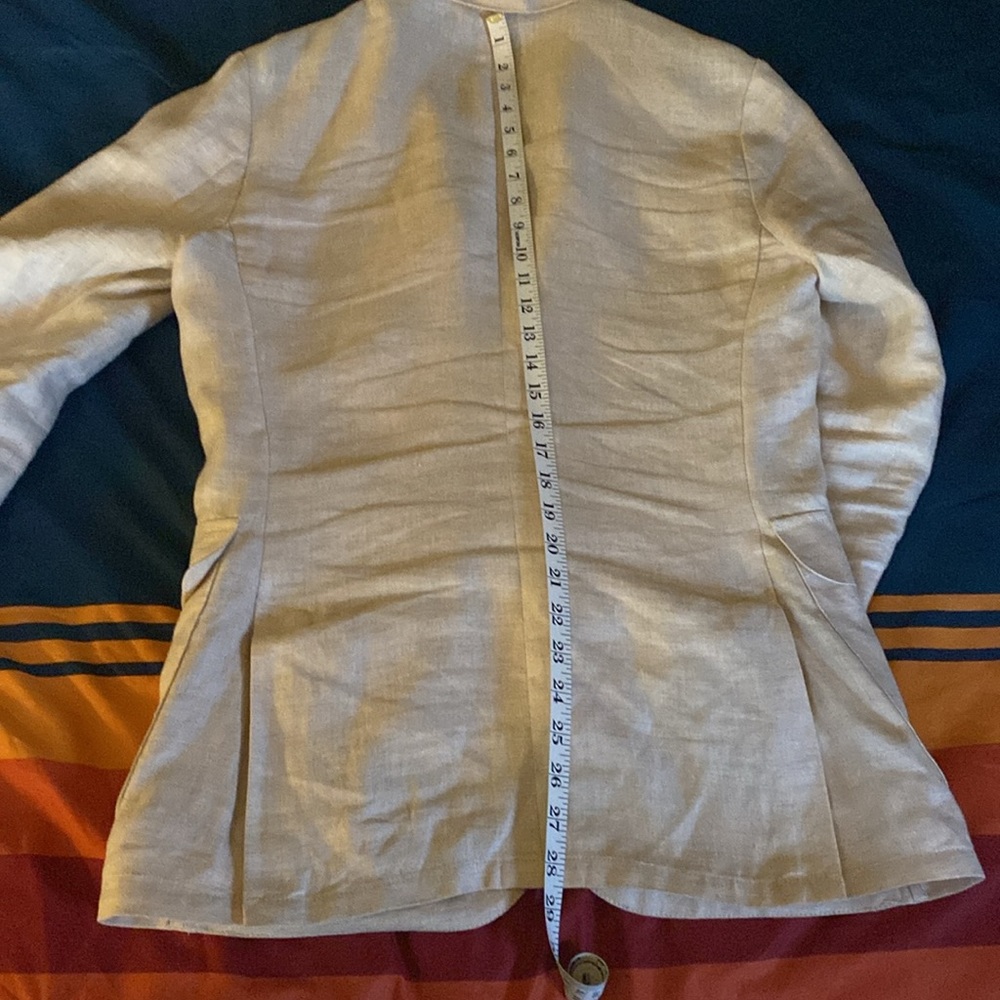 J.Crew Factory Men's Tan Linen Two-Button Sportcoat - Picture 7 of 11